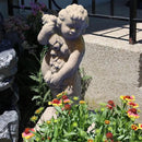EMSCO Group Cupid Statue – Natural Sandstone Appearance – Made of Resin – Lightweight – 24” Height by GreenHaven Gardens