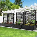 YITAHOME 43.3x17.7x61 in Planter Trellis Box with Wheels & Drain Plug, Outdoor Resin Raised Garden Bed for Climbing Plants, Large Weather-Resistant Design, Black by GreenHaven Gardens