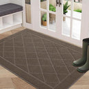 BEQHAUSE Dirt Trapper Door Mat 32" x 48", Doormat Non-Slip Entryway Rugs Washable, Dog Door Mat Stain Resistant and Absorbent Welcome Floor Mat for Front Back Door, Muddy Wet Shoes & Paws, Light Brown by CozyNest Decor