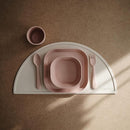 mushie Square Dinnerware Plates for Kids | Made in Denmark, Set of 2 (Blush) by TinyTreasures Baby Boutique