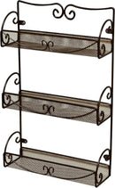 Deco Brothers 3 Tier Wall Mounted Hanging Spice Rack, Bronze by CozyNest Decor