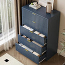 5 Drawer Dresser for Bedroom, Tall Dresser Chest of Drawers with Gold Handles, 32 Inch Wide Nightstand with for Bedroom, Living Rooms, Offices, and Entryways, Navy Blue by CozyNest Decor