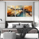 Abstract Living Room Pictures Wall Decor - Modern Bedroom Wall Decor Above Bed - Large 3 Piece Canvas Wall Art for Office Size 24" x 36" by CozyNest Decor