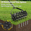 Rolling Lawn Aerator, Rotary Spike Lawn Aerator, Heavy Duty Manual Aerator Lawn Tool, 17-Inch Push Spike Aerator Roller with Adjustable Steel Handle for Garden, Lawns, Patio and Yard Grass Aeration by GreenHaven Gardens