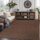 CAMILSON Easy Jute Rug 5x7, Indoor Outdoor Brown Color Fiber Area Rugs for Living Room Patio and Kitchen Rug, Solid Boho Woven Design, Easy-Cleaning, Washable Outside Carpet Alfombras (5 x 7) by CozyNest Decor