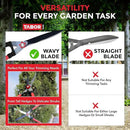 TABOR TOOLS B620A Hedge Shears with Wavy Blade for Trimming Borders, Boxwood, and Bushes, Manual Hedge Clippers with Comfort Grip Handles. by GreenHaven Gardens