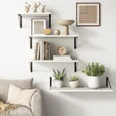 Fun Memories 10 Inch Deep Floating Shelves, White Floating Shelf 16 Inch Long, 16" W x 10" D Wall Shelves Set of 2, Deep Shelves for Books, Wide Floating Shelves for Bahtoom, Living Room, Kitchen by CozyNest Decor