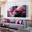 GUGIKA Pink Wall Art for Living Room, Abstract Canvas Wall Decor for Bedroom Decor, Modern Print Paintings, Size 24x48 Inches by CozyNest Decor