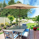 EliteShade USA 10-Year-Non-Fading 6.5x10Ft Rectangular Market Umbrella Patio Umbrella Outdoor Table Umbrella with Ventilation（Hrather Beige） by GreenHaven Gardens