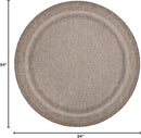 Unique Loom Outdoor Border Collection Area Rug - Soft Border (7' 10" Round Brown/Ivory) by GreenHaven Gardens