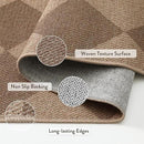 Lahome Checkered Easy Jute Indoor Outdoor Rug, 5x7 Area Rugs for Living Room Nature Large Dining Room Carpet, Washable Non Slip Indoor Outdoor Carpet for Home Office Bedroom Backyard Patio by CozyNest Decor