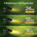 Linkind Solar Lights Outdoor Waterproof IP67, StarRay Dusk-to-Dawn Outdoor Solar Lights, 3 Lighting Modes Solar Spot Lights Outdoor for Garden, Yard, Landscape (Warm White, 4 Pack) by CozyNest Decor