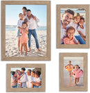 Sheffield Home 4 Piece Gallery Wall Frame Set, 8x10 Inch, 5x7 Inch, and 4x6 Inch, Light Natural by CozyNest Decor