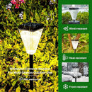 2 Pack Solar Post Lights Outdoor Waterproof IP65 Solar Fence Post Pillar Lights Landscape Stake Decorative Fence Yard Patio Walkway Pathway Light Up to 12 Hrs
