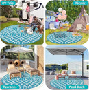 HEBE Outdoor Rug 8ft for Patios Waterproof Clearance Reversible Patio Mat Plastic Straw Rug RV Camping Mat Outside Area Rug Carpet for Camping RV,Porch,Deck,Balcony,Camper,Backyard by GreenHaven Gardens