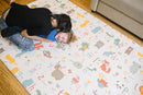 Baby Care Play Mat (Large, Zig Zag - Black) 82'' x 55'' Original One-Piece Reversible Rollable Waterproof Play Mat for Infants, Babies, Toddler, and Kids by TinyTreasures Baby Boutique