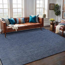 Washable Indoor Outdoor Rug 10x14 Weather Resistant Area Rugs Modern Solid for Porch Deck Balcony Backyard Patio Outside Carpet (10 X 14 Azure Blue) by CozyNest Decor