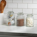 Le'raze Food Storage Containers with Airtight Lids - Retro Design - Pantry Organization, Glass Canisters Storage for Cookies, Tea, Sugar, Candy Jars, Sugar Packet, Set of 3 by CozyNest Decor