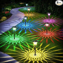 8 Pack 3 Mode Solar Pathway Lights for Outdoor Color Changing/Warm White/Bright White Waterproof Garden Stainless Steel Landscape Path Lighting Walkway Yard Lights Glass LED RGB Black by GreenHaven Gardens
