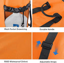 BALEINE 120L Laundry Bag Backpack, 900D Oxford Fabric Large Travel Laundry Bags with Shoulder Straps and 2 Mesh Pockets for College Dorm, Apartment, Laundromat (Orange, 120L) by TinyTreasures Baby Boutique