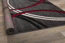 Rugshop Modern Wavy Circles Design Area Rug 5' 3" x 7' 3" Red by TinyTreasures Baby Boutique