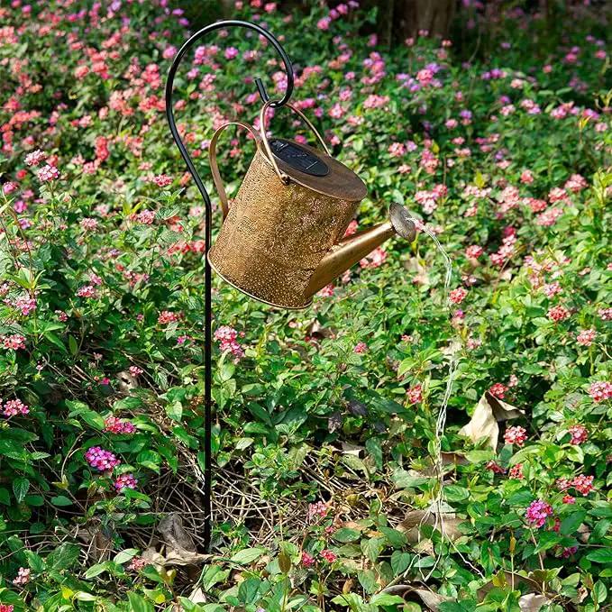 Solar Lights Outdoor Garden Decor, Large Waterproof Watering Can Landscape Lights Outside Decorations for Yard Front Porch Patio Backyard Gardening Gift for Mom Grandma Women Birthday, photo 7 of 7
