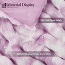 Touchat Luxury 1000GSM Faux Rabbit Fur Throw Blanket for Women, Super Heavy Warm Cozy Blankets for Couch Bed Sofa, Bubble Plush Fuzzy Soft Mink Blanket for Living Room Bedroom, Purple by CozyNest Decor