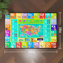 ABC Rug for Kids Playroom, 59"x39" Washable Classroom Area Rugs, Educational Learning Mat with Alphabet Numbers Animals Seasons Shapes for Classroom Preschool Playroom by TinyTreasures Baby Boutique