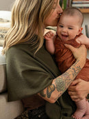We are Amma | The Cocoon™ - Newborn Essentials Must Haves: Nursing Cover for Breast Feeding Essentials | Nursing Sweater Used as Breastfeeding Cover (Olive, Plus Size) by TinyTreasures Baby Boutique