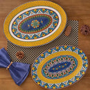 Bico Havana 16 plus 14 inch Oval Platters Set, Set of 2, Microwave and Dishwasher Safe, for Serving Fish, Chicken, Turkey by CozyNest Decor
