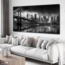 Brooklyn Bridge Wall Art Large City Wall Decor for Living Room Office Wall Decor 29 x 59 Inch by CozyNest Decor
