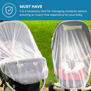 Enovoe Mosquito Net for Stroller and Baby Crib - Durable Mesh Bug Net Cover with Elastic Edge - Fits Strollers, Bassinets, Playards, and Mini Cribs - Travel Essential for Newborns - 63x64-Inch (White) by TinyTreasures Baby Boutique