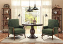 Modern Accent Chairs Set of 2 for Living Room Mid Century Arm Chairs Upholstered Bedroom Chairs Comfy Lounge Chairs with Solid Wood Frame, Green by CozyNest Decor