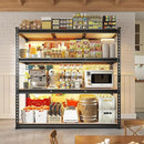 REIBII 48.2" W Garage Shelving, Storage Shelves Load 2600LBS, 4-Tier Adjustable Heavy Duty Metal Shelves for Warehouse, Pantry, Kitchen, 60.1" H X 48.2" W X 24" D, Black by CozyNest Decor