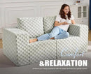 Modular Sectional Sofa 2 Seater Loveseat Modular Couch with Deep Seat Memory Foam Cloud Sofa Chair with Pillows Oversized Sectional Sofa for Living Room Bedroom (Plush GREYOLIVE, Loveseat) by CozyNest Decor