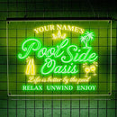 Personalized Pool Side Oasis Neon Sign, CustomLED Name Light for Backyard Patio Bar, Tropical Pool Decor, Relaxation Sign, Gift for Summer Lovers by CozyNest Decor