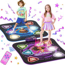 Dance Mat, 2025 Light Up 2-Player Opposing Dance Pad with Single & Double Player Modes, 12-Button Kids Music Toys with Bluetooth, Birthday for 3-12 Year Old Boys Girls by TinyTreasures Baby Boutique