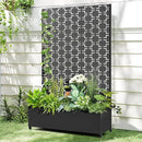 Raised Garden Bed with Trellis and Wheels,73"x47"x16" Metal Raised Garden Bed,Black Squared Metal Planter with Climbing Trellis for Vines & Vegetables by GreenHaven Gardens