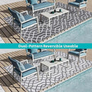 HEBE Outdoor Rug Waterproof 5x8, Reversible Plastic Straw Rug RV Camping Rug, Indoor Outdoor Patio Mat Clearance, Outside Carpet for Porch,Deck,Camper,Balcony,Backyard,Picnic by GreenHaven Gardens