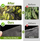 2 Pack Fruit Tree Netting Bags with Zipper and Drawstring, 8 x 8ft Ultra Fine Mesh Garden Netting Plant Cover, Bird Netting for Blueberry Bushes, Fruit Trees, Flowers (Black, 8 x 8 ft) by GreenHaven Gardens