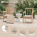 Patio Chair Cushions 17 X 16 X 3 Inch Waterproof Outdoor Seat Cushions for Patio Furniture, Outdoor Sofa Couch Pads with Ties & Handle, Set of 2, Sand by GreenHaven Gardens