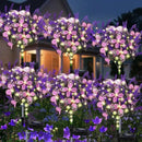 Solar Garden Lights Outdoor, 6 Pack Solar Butterfly Lights Purple Lavender Gardening Gifts for Women, Purple Solar Artificial Flower with Butterfly Purple Garden Decor for Lawn Patio-Warm White by GreenHaven Gardens