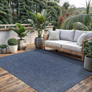 Washable Indoor Outdoor Rug 9x12 Weather Resistant Area Rugs Modern Solid for Porch Deck Balcony Backyard Patio Outside Carpet (9 X 12 Azure Blue) by CozyNest Decor