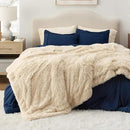 Bedsure GentleSoft Fluffy Beige Blankets Queen Size for Bed, Thick Sherpa Faux Fur Fleece Fuzzy Plush Winter Warm Heavy Soft Queen Blankets, Bedroom Decor Beige Gifts Cozy Gifts for Women Men, 90x90 by CozyNest Decor