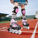 Adjustable Inline Skates for Kids, Teens, and Adults – ABEC-7 Bearings, PU Wheels, Comfortable Fit, for Indoor and Outdoor Skating by TinyTreasures Baby Boutique