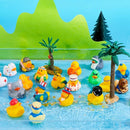 JOYIN 30 Pcs Rubber Ducks, Random Assortment Ducks Bulk with Mesh Carry Bag, Mini Rubber Duckies for Baby Bath Toys, Kids Toddler Summer Pool Toys Birthday Gifts Party Favors by TinyTreasures Baby Boutique