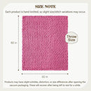 Carriediosa Chunky Knit Throw Blanket 50" X 60", 100% Hand Made Large Chenille Loop Yarn Soft Fluffy Throws for Couch Sofa Bed, Big Crochet Cozy Heavy Thick Cable Woven Blankets, Hot Pink by CozyNest Decor