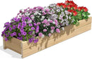Greenes Fence Cedar Wood Planter Box with Rail Mount Brackets, 46" x 11" x 7" - Made in USA with North American Cedar by GreenHaven Gardens