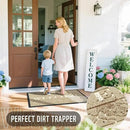 Yimobra Welcome Mat Outdoor Indoor, All-Season Waterproof Front Door Mat Outside Entrance, All-Weather Heavy Duty Non-Slip Doormat, Low Profile Porch Patio Entrance Mats, 47x24, Beige by CozyNest Decor