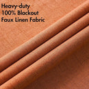 MIULEE 100% Blackout Linen Curtains for Bedroom Thermal Insulated Orange Grommet Room Darkening Curtains & Drapes Fall Decor for Living Room Nursery 52 x 96 Inch (2 Panels) by TinyTreasures Baby Boutique